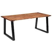 Solid Acacia Wood Dining Table Home Kitchen Dinner Room Table Furniture