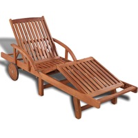 Sun Lounger Solid Acacia Wood vidaXL