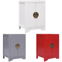 Bedside Table Shelves Side Table Nightstand Storage Cabinet Bedroom vidaXL