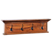 Wall Mounted Coat Rack 70x10x20 cm Solid Teak Wood vidaXL