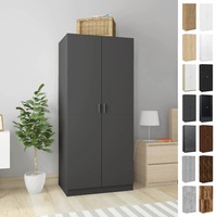 Wardrobe White Chipboard Cupboard Home Closet Organiser Multi Colours vidaXL