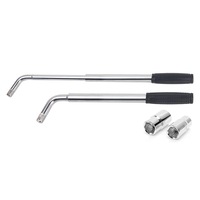 Extendable Car Wheel Brace Heavy Duty Nut Lug Wrench Sockets 17/19mm & 21/23mm