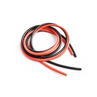 Silicone Wire 1m Length of Red and Black 12AWG