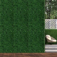 Marlow Artificial Hedge Grass Boxwood Garden Green Wall Mat Fence Outdoor x10
