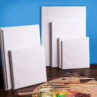 5x Artist Stretched Canvas Blank Canvases Art Large White Range Oil Acrylic Wood