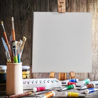 5x Artist Canvas Blank Stretched Canvases Art Large White Oil Acrylic Wood 30x40