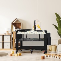 Bopeep Baby Cot Bed Crib Portable Bassinet Safety Rails Fence Foldable Travel