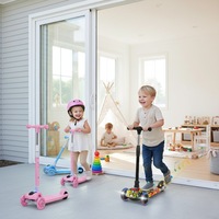 Bopeep Kids Scooter Foldable Adjustable Height Flashing LED Light Music 3 Wheels