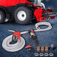 12V Diesel Transfer Pump Oil Fuel Extractor Electric Bowser Filter Auto Stop