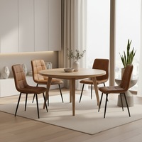 Levede 4x Dining Chairs Kitchen Chair Lounge Room Padded Seat PU Faux Leather