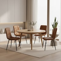 Levede 4x Dining Chairs Kitchen Chair Lounge Room Padded Seat PU Faux Leather