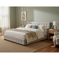 Levede Bed Frame Base With Gas Lift Storage King Queen Double Platform Fabric