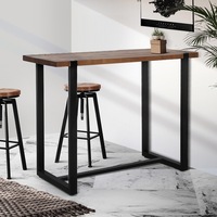 Levede High Bar Table Industrial Pub Table Dining Solid Wood Cafe Desk 120X50CM