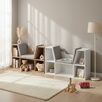 Levede Kids Bookcase Toys Box Shelf Storage Cabinet Container Reading Nook