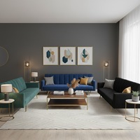 Levede Sofa Bed Convertible Velvet Lounge Recliner Couch Sleeper 3 Seater