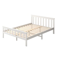 Levede Wooden Bed Frame Queen Double Single Mattress Base Solid Pine White