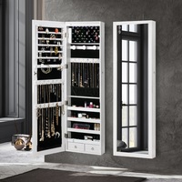 Levede Mirror Jewellery Cabinet Full Length Makeup Storage Jewelry Organiser Box