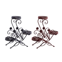 Levede Plant Stand Outdoor Indoor Metal Flower Pots Rack Corner Planter Shelf