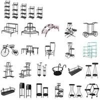 Levede Plant Stand Outdoor Indoor Metal Flower Pots Rack Corner Planter Shelf