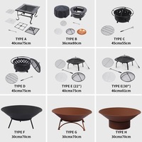 Fire Pit BBQ Grill Pits Outdoor Fireplace Camping Portable Garden Patio Heater