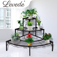 Levede Outdoor Indoor Pot Plant Stand Garden Metal 3 Tier Planter Corner Shelf