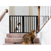 Pawz 3/4 Panels Wooden Pet Gate Dog Fence Safety Stair Barrier Security Door