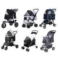 Pawz Pet Stroller Dog Cat Pram Travel Carrier Foldable Pushchair Outdoor Large