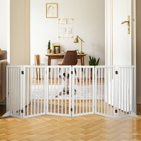 Pawz Wooden Pet Gate Dog Fence Safety Barrier Security Door 3/4/6 Panels 80cm