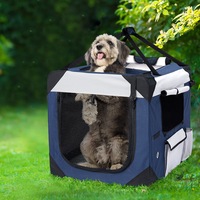 Pawz Pet Soft Crate Dog Cat Carrier Travel Cage Folding Kennel Metal Frame Large