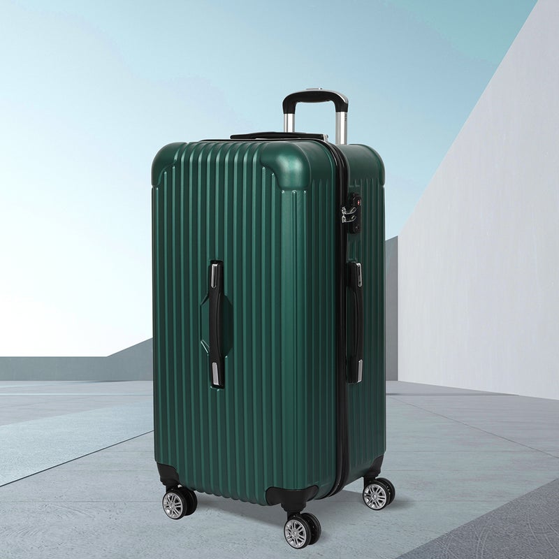 Slimbridge 28″ Trunk Luggage Travel Suitcase Travelling Large TSA 4 Wheels Green