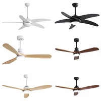 Spector 52'' Ceiling Fan With Light DC Motor Remote Control Timber Wood Blade