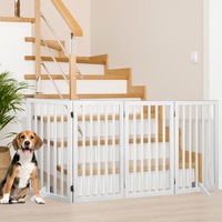 Pawz Wooden Pet Gate Dog Fence Retractable Safety Stair Barrier Security Door