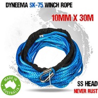 Dyneema Synthetic Winch Rope Cable Line 10mmx30m