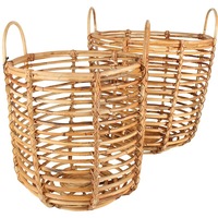 Ralu Rattan Baskets w/ Handles Set of 2
