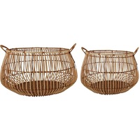 Rattan Bulb Baskets Set Of 2