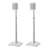 Pair Of Sanus Adjustable Height Speaker Stand For Sonos One, SL, Play:1 & Play:3 in White (WSSA2-W2)