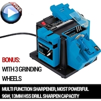 Multi Function Sharpener with 3 Grinding Wheels 96W