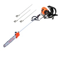 4-STROKE Long Reach Backpack Pole Chainsaw Pruner Cutter Chain Saw
