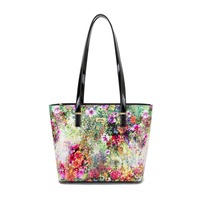 Serenade - SN81-0817 Fiore Large Leather tote - Floral