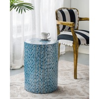 Mother of Pearl Stool Aqua