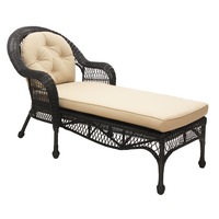 All Weather Wicker Lattice Expresso Patio Chaise Lounge