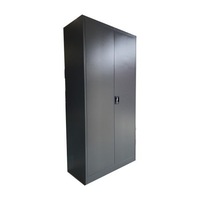 2 Units of Extra Large Metal Steel Stationary Storage Filing Cabinet Cupboard Basalt Grey