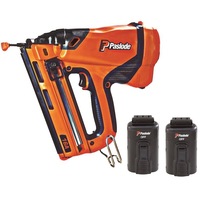 BRAND NEW PASLODE CORDLESS GAS ANGLED FINISH NAILER KIT 916200 2 BATTERIES