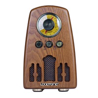 Vintage Hardwood AM/FM Bluetooth Radio Classic Retro Radio with Tone Control