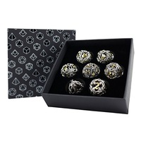 LPG Dice RPG Set Hollow Vines - Chrome and Gold