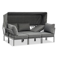 FurnitureOkay Florence Aluminium Outdoor Multi-Function Daybed - Charcoal