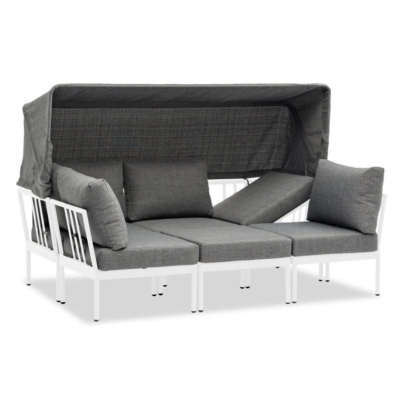 FurnitureOkay Florence Aluminium Outdoor Multi-Function Daybed - White