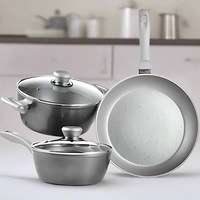 Experience the ultimate in cooking with Danoz Direct FlavorStone Non-Stick Cookware Variety Set! Discover the sleek silver design