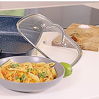 Danoz add on FlavorStone Diamond Glass Lid 24cm! This durable and stylish lid perfectly fits your 24Cm Casserole