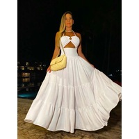 Get ready to turn heads in the latest fashion trend with the Danoz Wow Fashion dress!- A strapless design and a flowy A-line silhouette